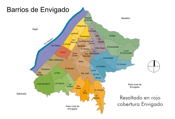 Mapa Envigado